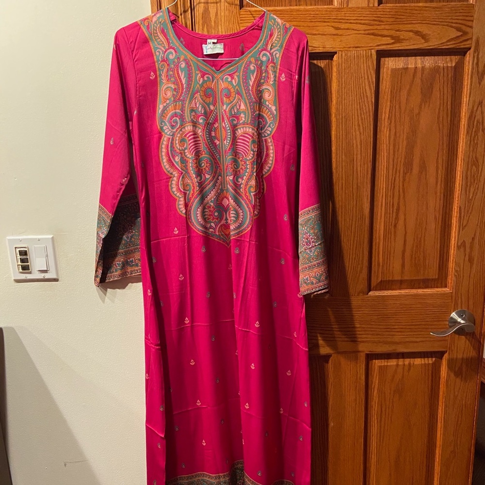 Long sleeve maxi abaya dress